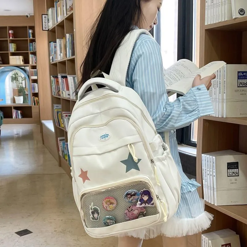 BUBM Composite Cloth Backpack Unisex Multicolor-5