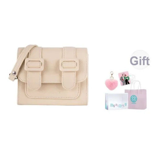 MERIMIES Личиновая текстура Почтовая сумка Сумка на плечо Баночка Сумка через плечо Мини Женская Кремовая