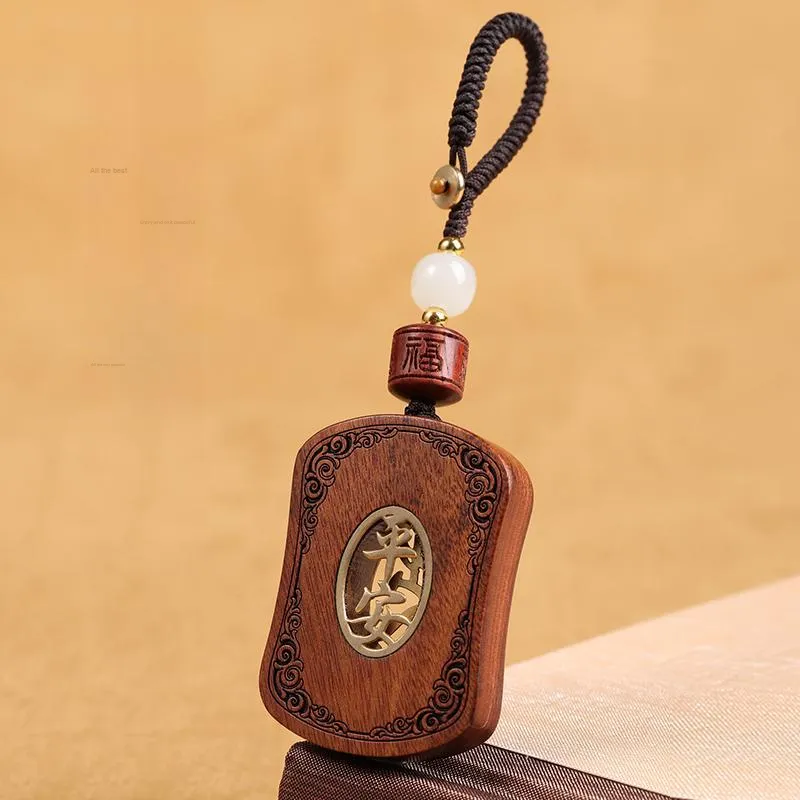 Xiang Yin Sandalwood Keychains Unisex-3