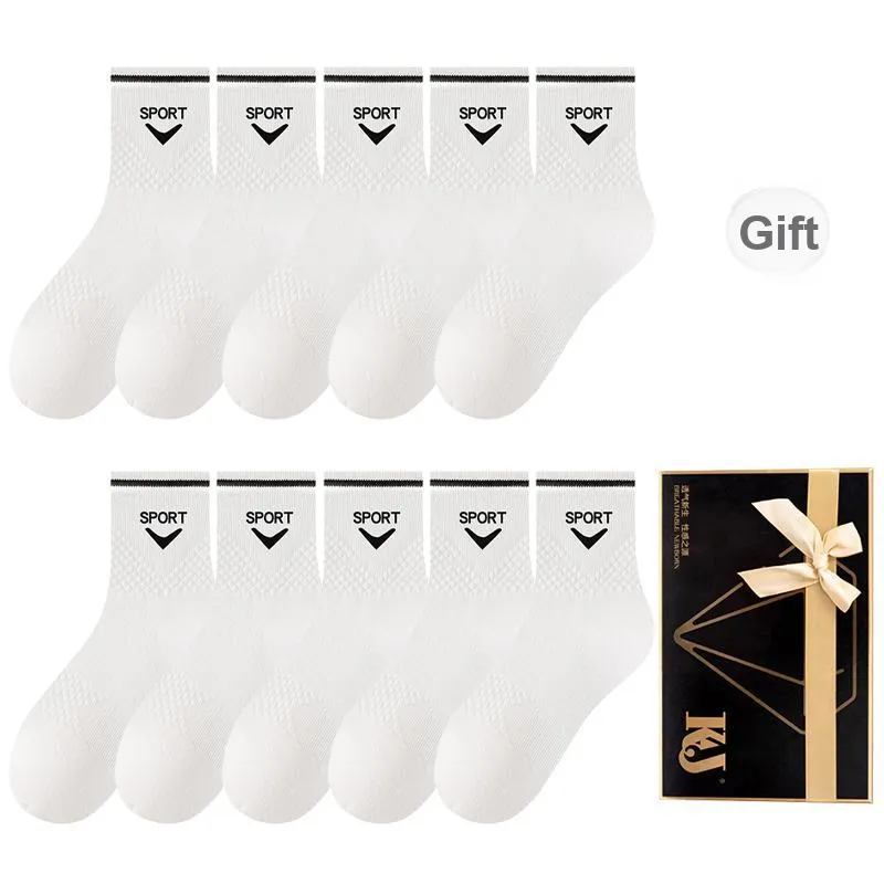 KJ Mid Calf Socks Men's Box Of 10 Packs Mixed Color-19