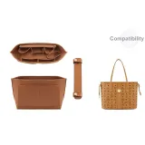 [Medium Size Two-Piece Set]Brown Felt Liner+Pressure-Relieving Shoulder Strap Pad