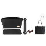 City33[3종 세트 차콜 블랙] 오픈 탑 내피 + 바닥 패드 + 어깨 패드 (닥스훈트 참장식 포함)