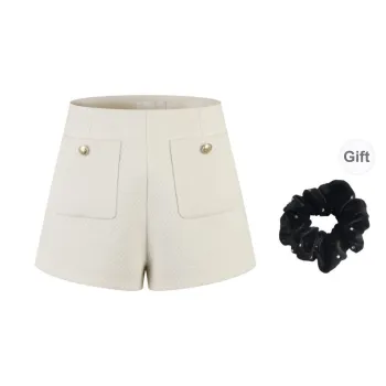 Three Quarters Casual Shorts Women's White