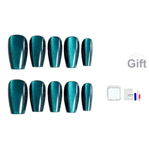 JINGCHANXUE Ручной Свет Chaser Кошачий глаз False Nail Средний LADDER Синий черный Градиентный Flashing 14mm