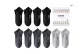 5 Pack (Black+Black+Dark Gray+Dark Gray+Light Gray)
