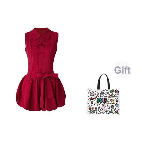 SOIE Red Женские Платья без рукавов