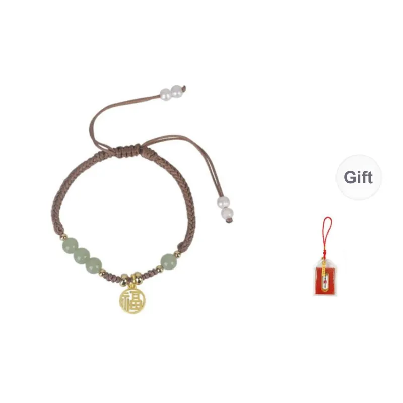 LUXLINE Bracelets Pale Greenish White Jade Women's-2