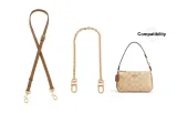 Coach Milk Tea 1.1cm Width Plain Weave Gold Buckle 90-120cm+Free Decorative Chain 40cm