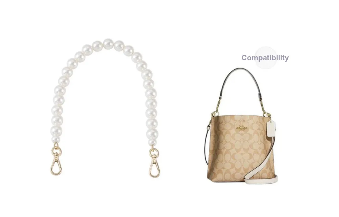 Lan Bao Fan Microfiber Polyurethane Bag Accessory Extended Length Chain Conversion Women's White Gold-Tone