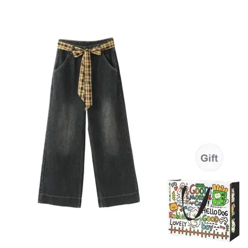 DEDY Jeans Women's Black Gray Pants Shopping Bag