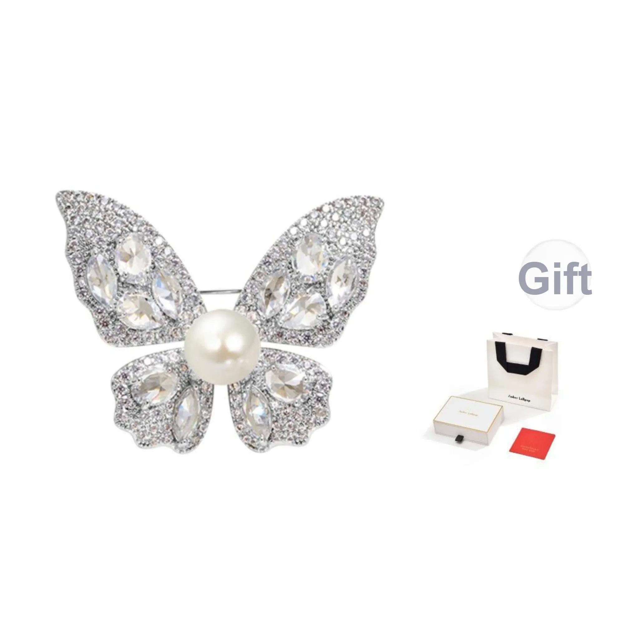 Amber Lollipop Freshwater Pearl Brooches Women's