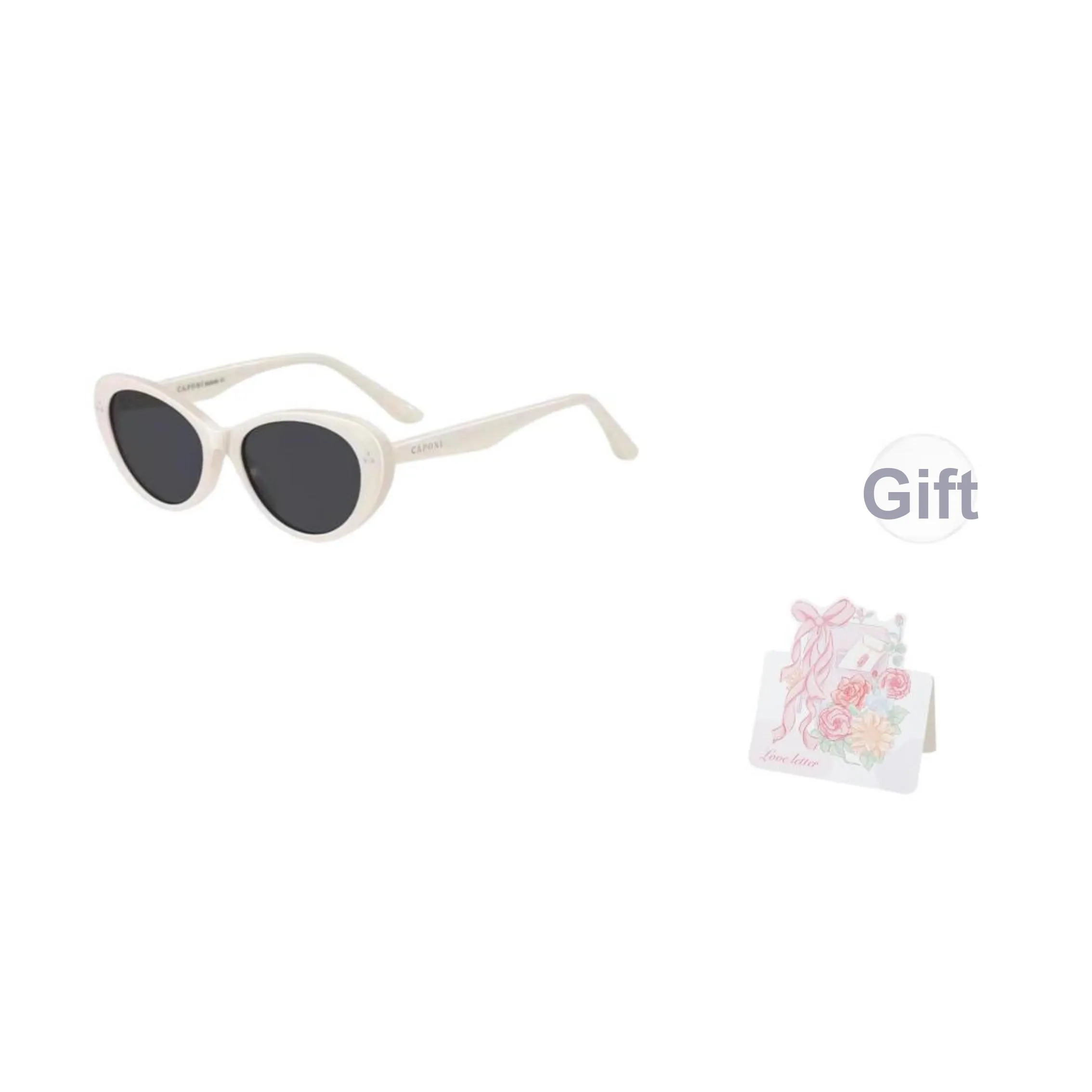 CAPONI Plate Frame Cat Eye Sunglasses Unisex Multicolor