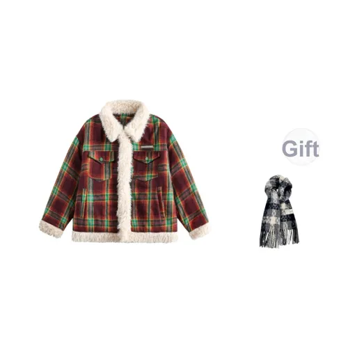 KYKW Бургунди Шарф Розыгрыш Унисекс Бархатные Куртки