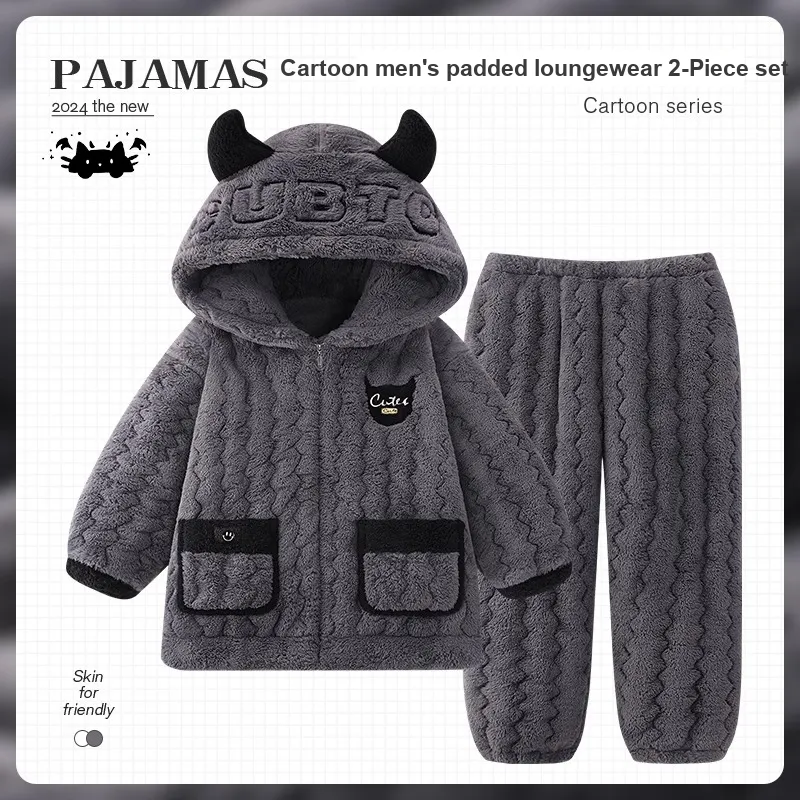 O'MESIK Pajama Set Men's Dark Gray-1