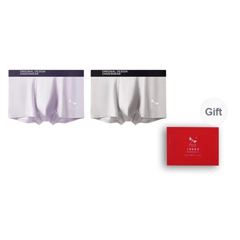 RED DRAGONFLY 50S 100% Cotton Underpants Men's 2 Boxes Of Gift Sets-13
