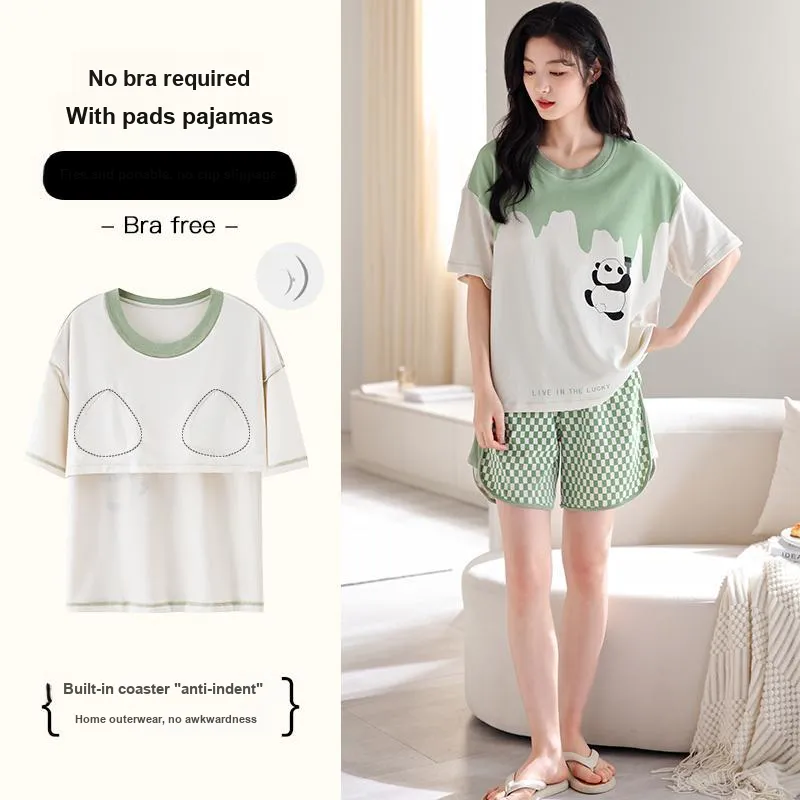 BONAS Pajama Set Women's Light Green-2