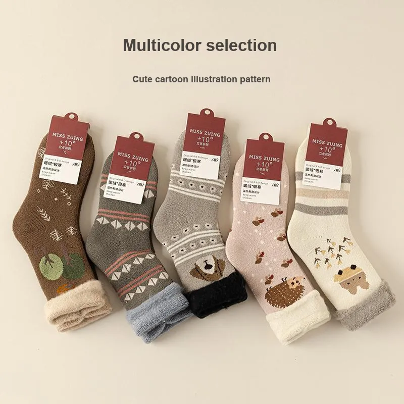 JIAZINI Mid Calf Socks Women's Combo Set-29
