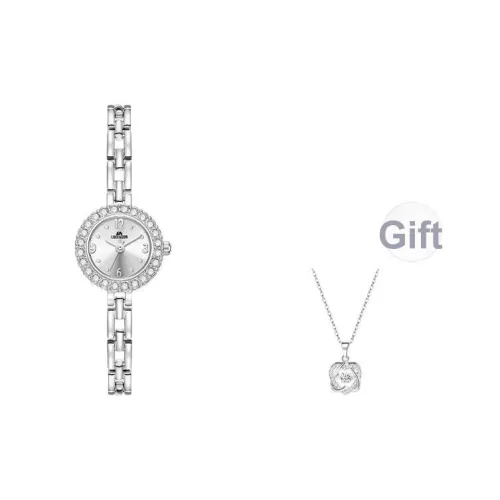 LIBER AEDON Наручные часы Кварцевый механизм Серебристый циферблат Женские часы