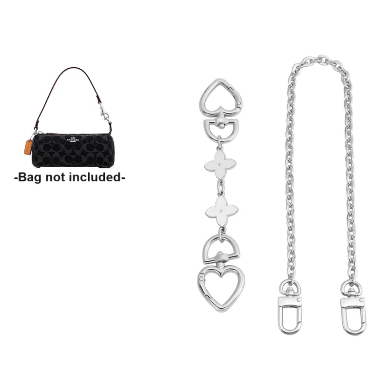 Jingxi Metal Bag Strap Women's Gold Tone/White-4