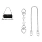 White Heart Four-Leaf Clover Extender Chain 15cm+Decorative Chain 35cm