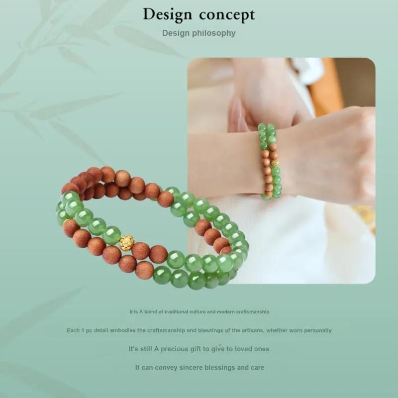 LAOMIAO Hetian Jade Green Jade Women's-1