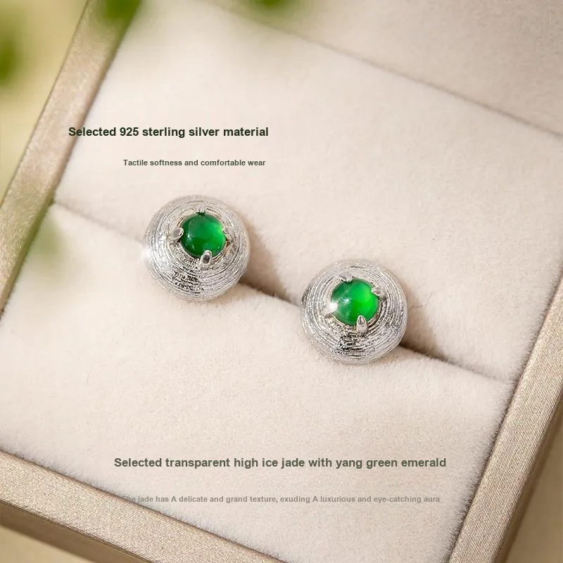 QLADY Ice Type Stud Earrings Women's-1