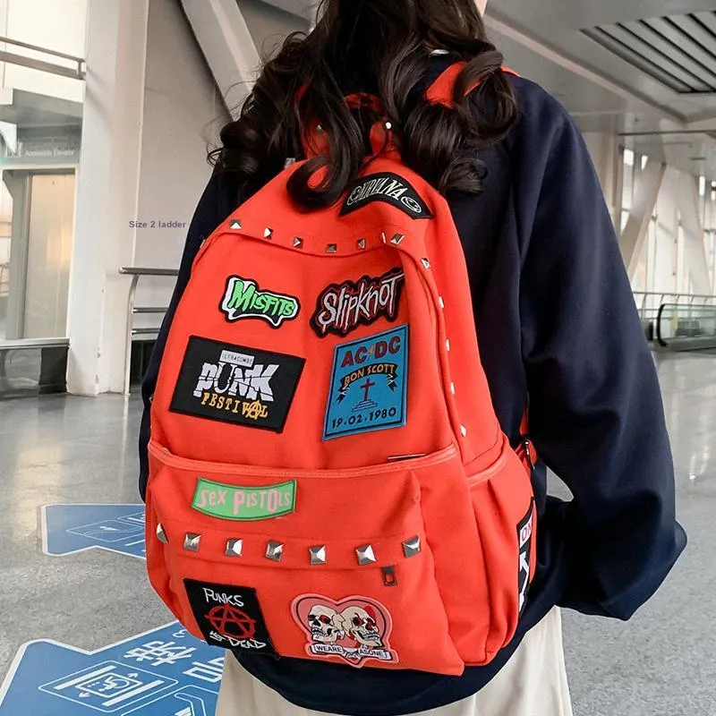 KAMLUI Canvas Backpack Unisex Orange/Black-11