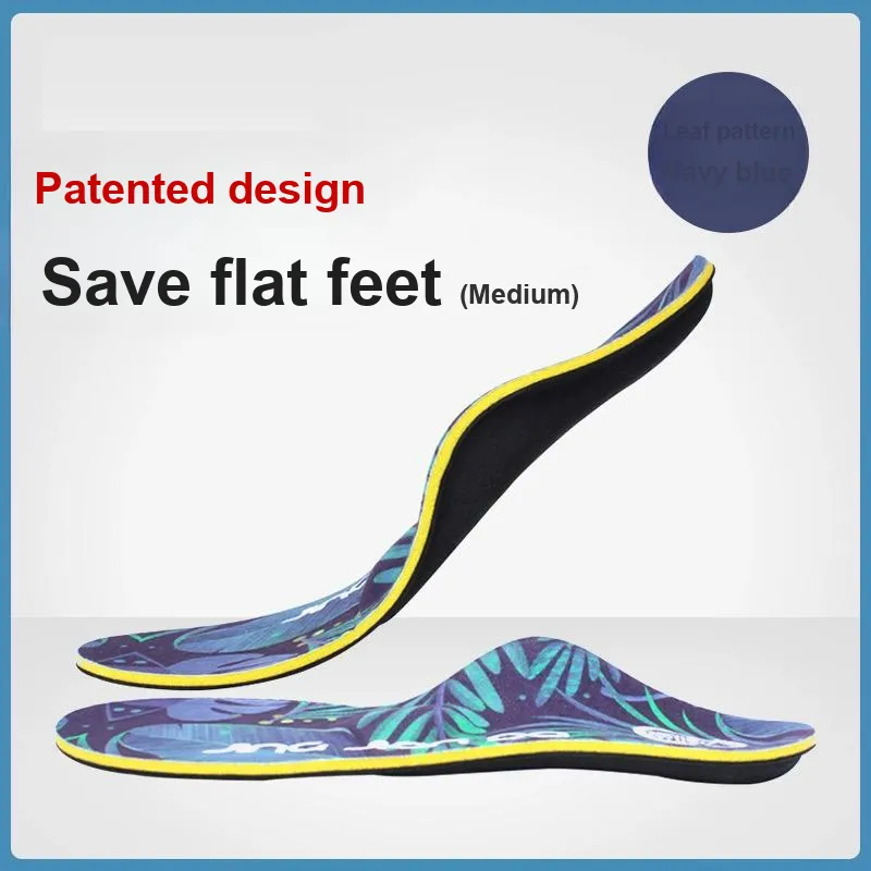 Jing Jianda Elastic Fabric Cotton/Latex Arch Support Pad/Soft Wood Foot Arch Support/EVA Insoles Men's Blue-4