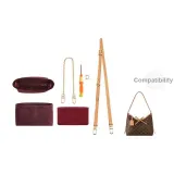 Burgundy Trumpets (Suede Zippers Liner)+Inner Bag[Cow Leather Crossbody]Modified Set