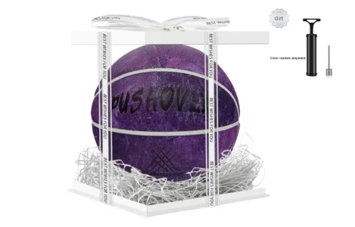 PUSHOVER PU Basketball Purple Size 7 Training Unisex
