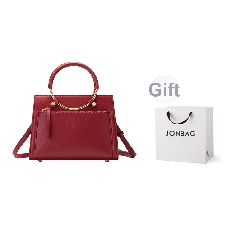 JONBAG Synthetic Leather Wedding Bag, One Shoulder Handbag Medium Women's Red