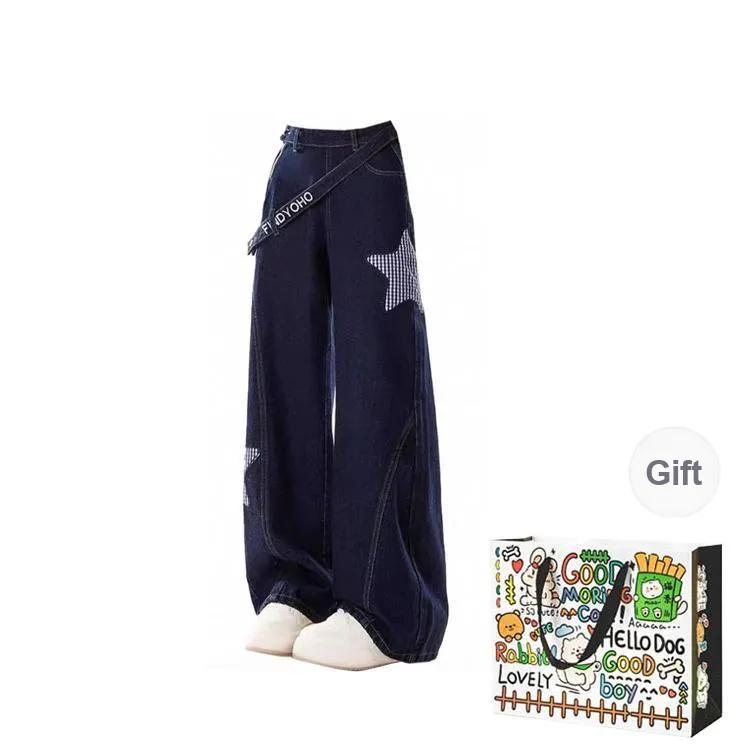 ZVJH Jeans Women's Blue-1