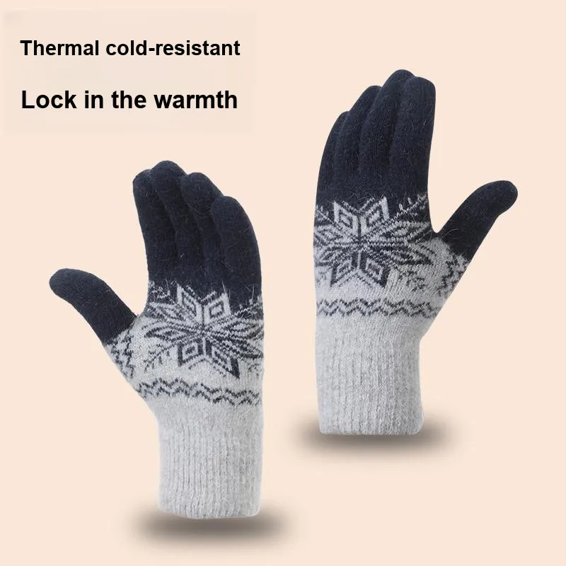 NANJIREN Thickened Knit Gloves Unisex-2