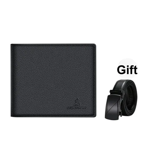 MEXICAN Кошелек из коровьей кожи стандартный мужской черный