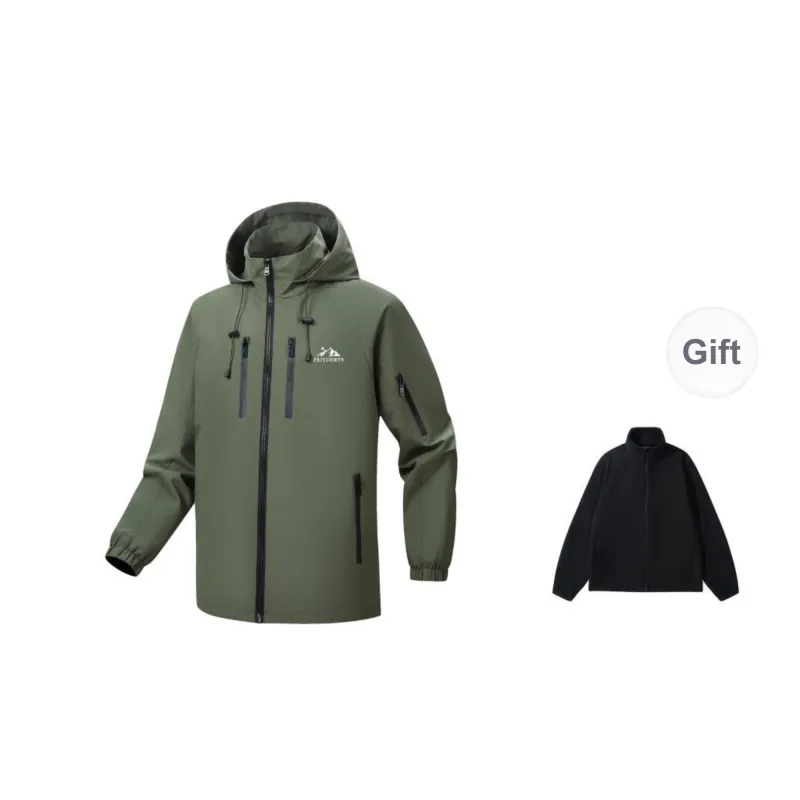 Feiyue Water-Resistant Windproof Warm Water-Repellent Windbreaker Jacket Unisex-24