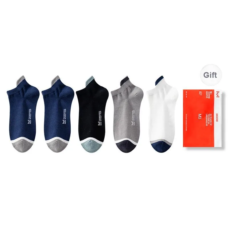 MIIOW Ankle Socks Men's Shopping Bag 5 Pack-11