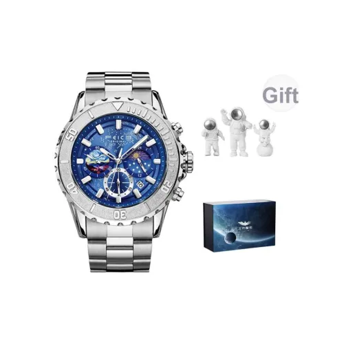 FEIKE Кварцевый механизм стальной ремешок мужские часы синий циферблат