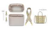 (Three-Piece Set) MCM Basket Bag Ecru 3.8 Width 65cm+Beige Fleece Liner+Abrasion-Resistant Buckle