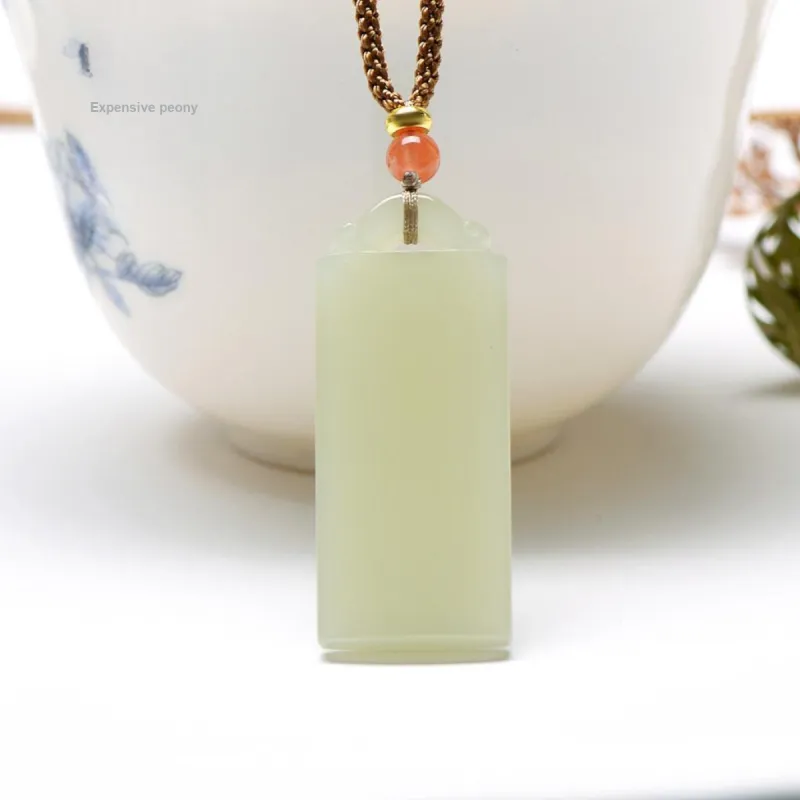 MARY WINDSOR Pendants Pale Greenish White Jade Unisex-3