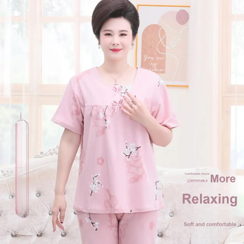 H-YXIANG Pajama Set Women's Pastel Pink-4