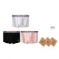 [3 Pack]Black+Gray Pink+Light Heather Gray
