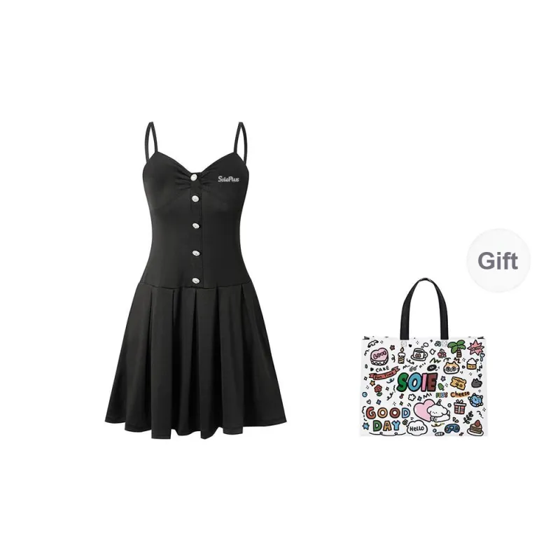 SOIE Slip Dresses Women's Black-0