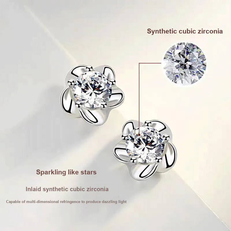 Tkb S999 Fine Silver Stud Earrings Women's-2