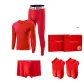 Red Thin 4 Pcs Set[Thermal 1 Set+Underpants 1 Pack+Socks 2 Pack]