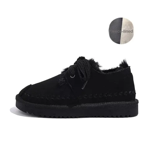 HUANQIU Warm Short Snow Boots Women's Black