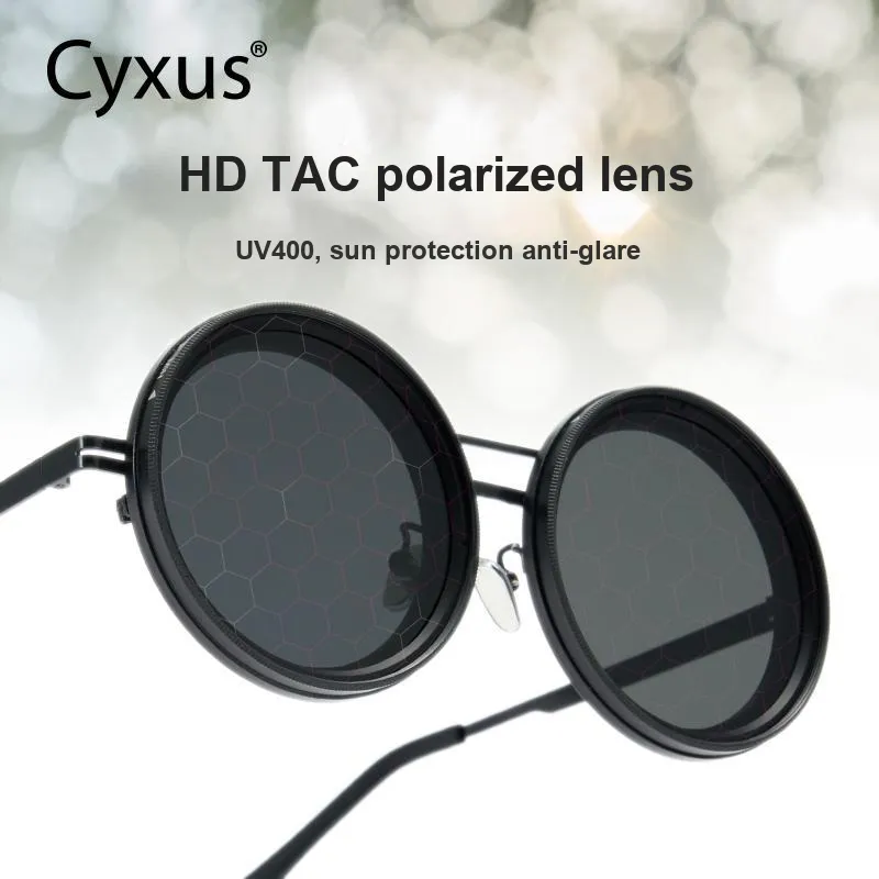 CYXUS Metal Round Sunglasses Unisex-4