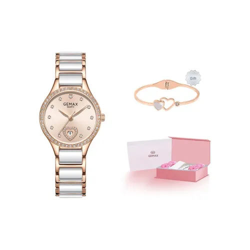 GEMAX Наручные часы Кварцевый механизм Керамика Ремешок Часы Женские Белый циферблат