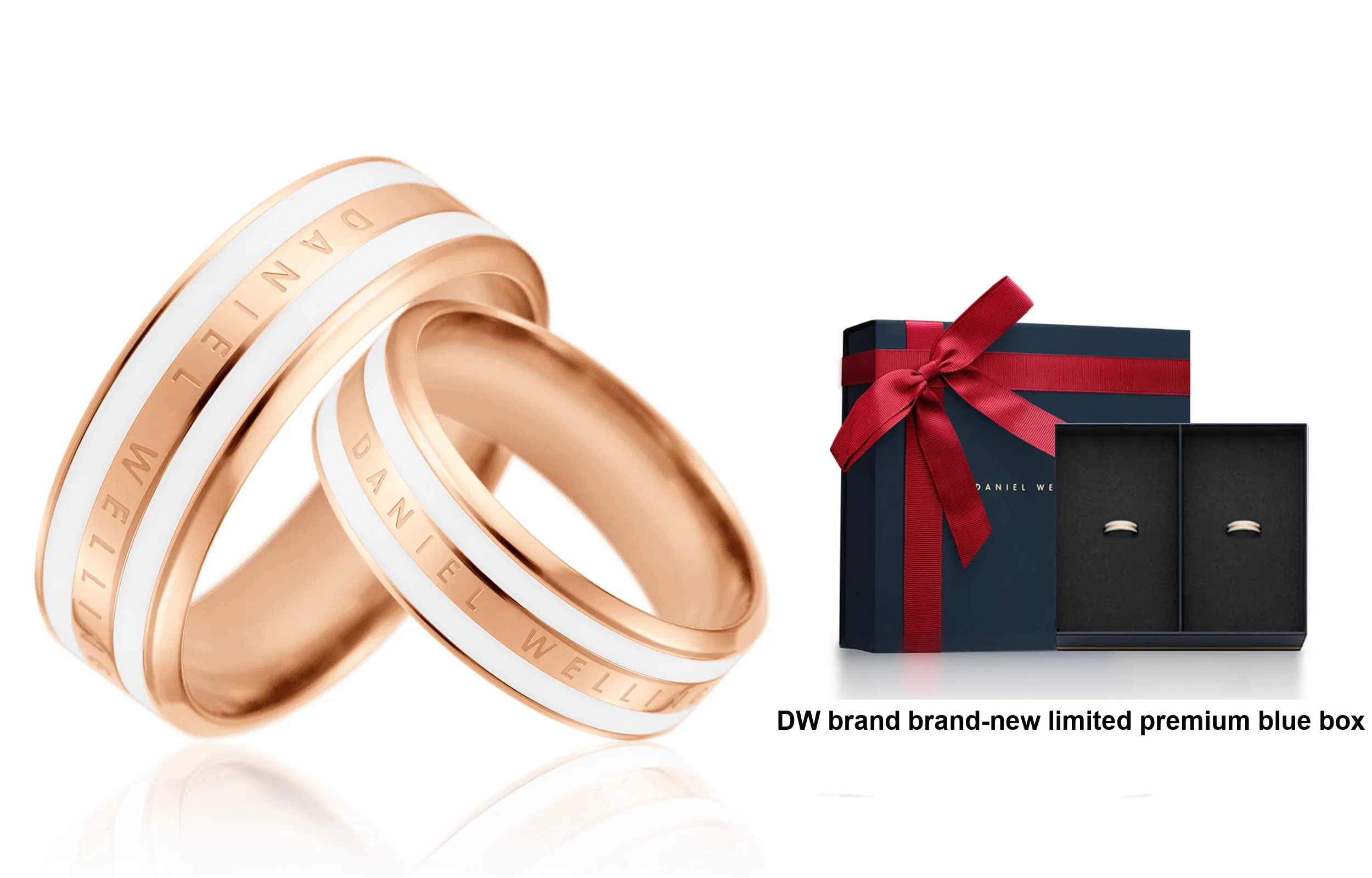 Daniel Wellington Alloy Rings Unisex White Gold