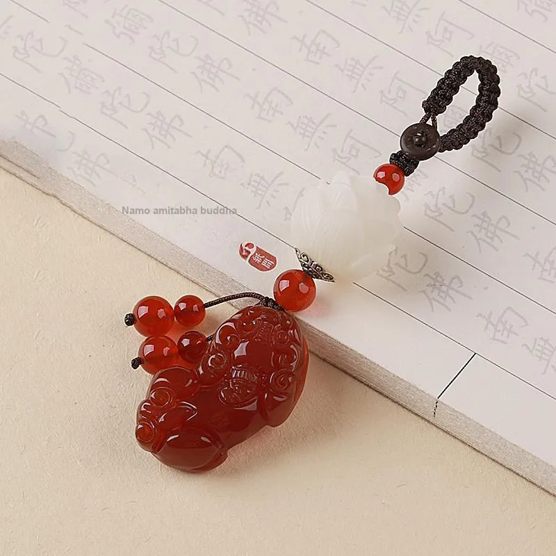 OQD Chalcedony Keychains Unisex-1