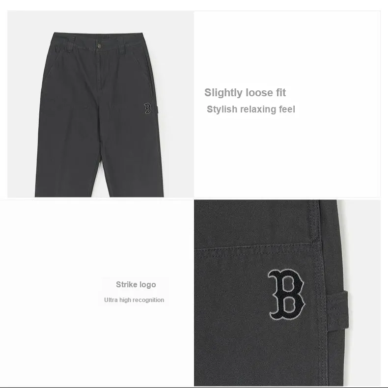 MLB New York Yankees FW/AW24 Casual Pants Unisex Dark Gray-2
